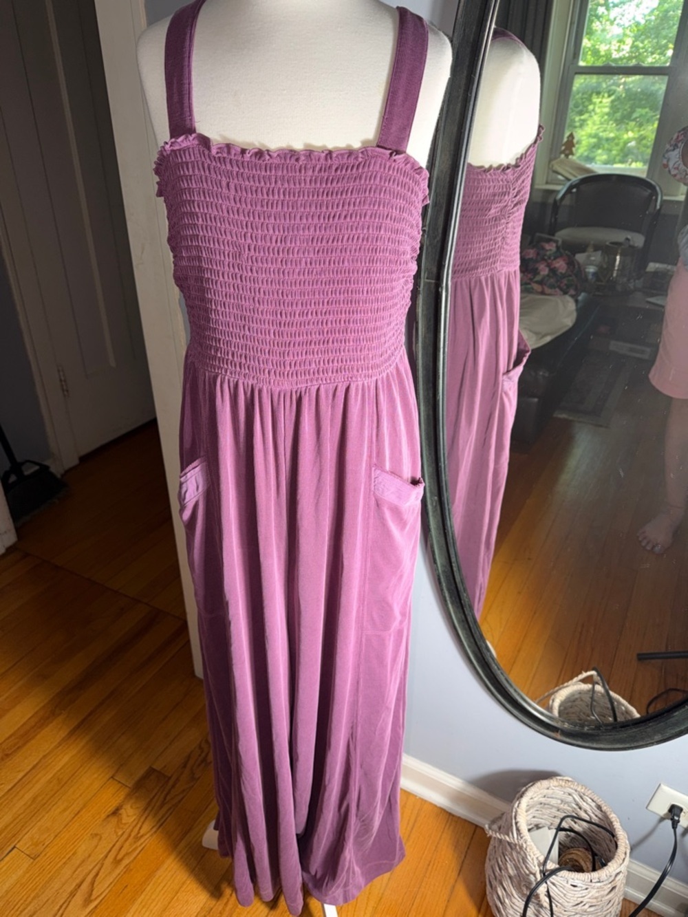 Saturday Sunday by Anthropologie Smocked Strap Jumpsuit/Romper